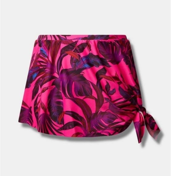 TORRID 4 swimsuit 2 piece pink tropical - Picture 8 of 13